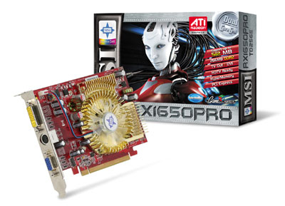 MSI ATI Radeon X1650 - PCI-E Graphic card 256MB