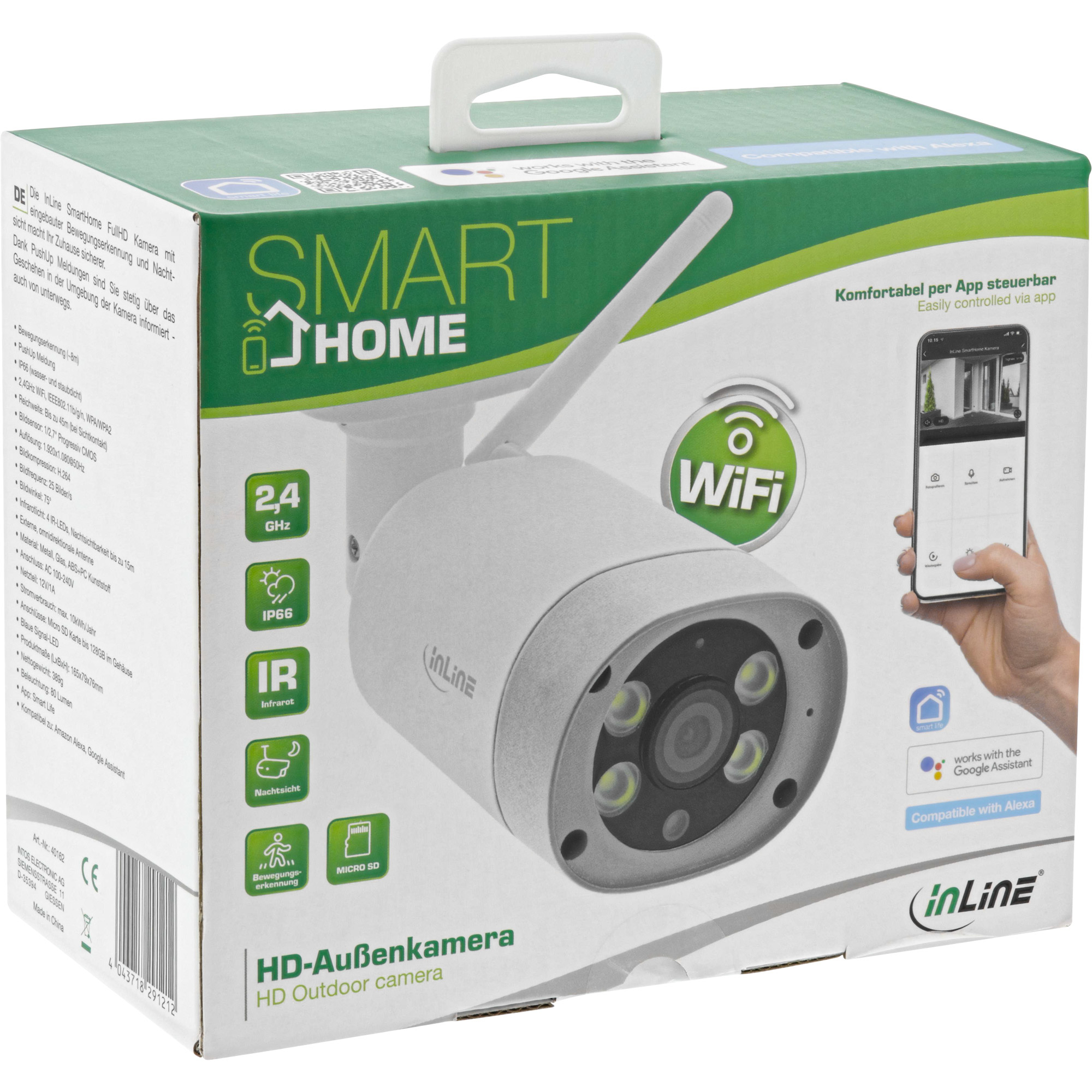 InLine ultrasonic diffuser, ambient light, Google Home + Amazon Alexa compatib. – image 6