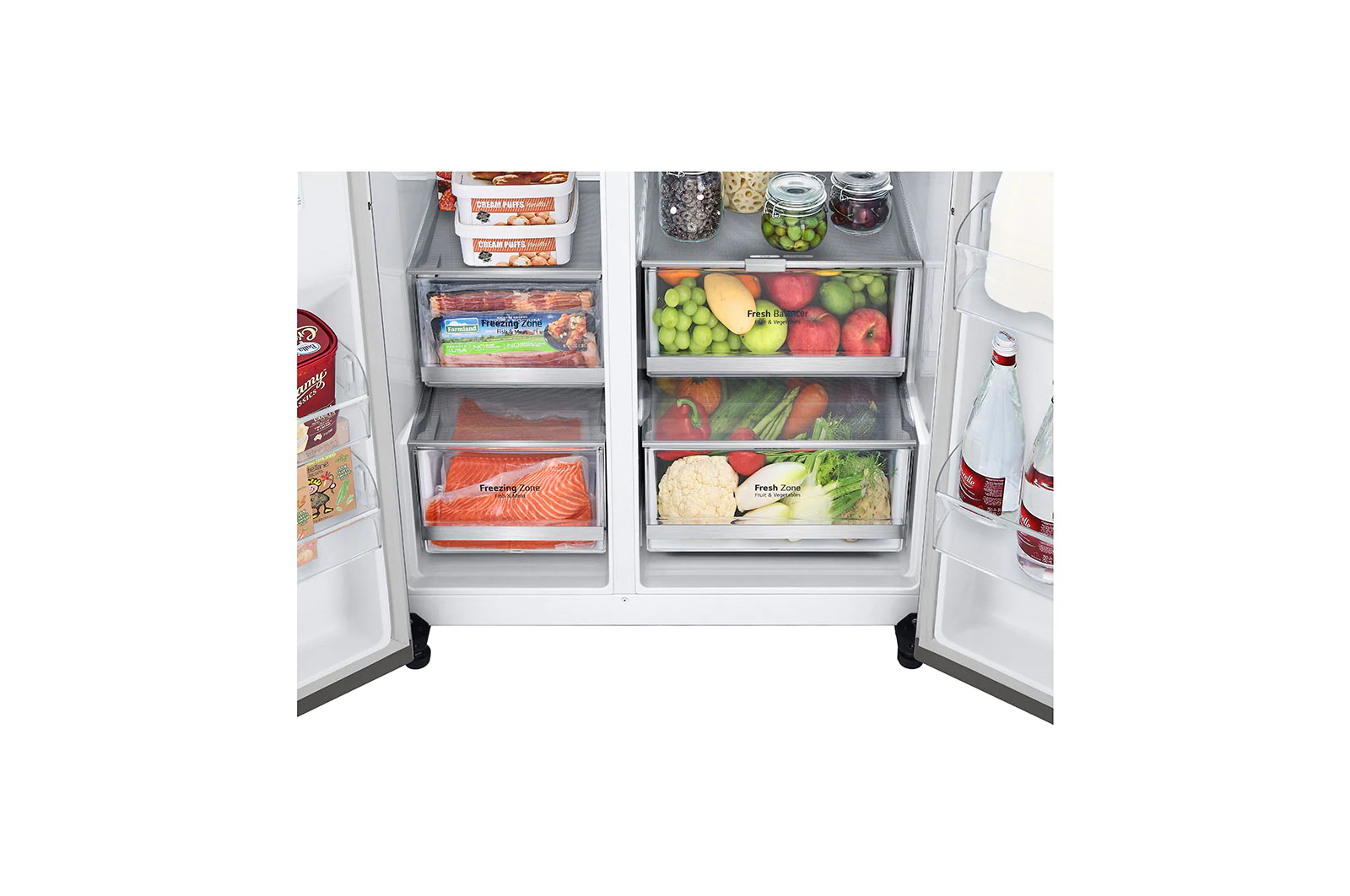 LG GSJV90BSAE side-by-side refrigerator Freestanding – image 6