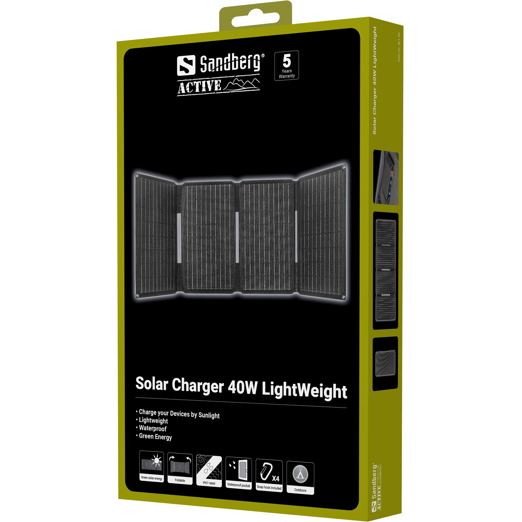 Resim Sandberg Solar Charger 40W Hafif Siyah