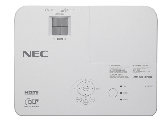 NEC V332W Standard throw projector 3300 ANSI lumens DLP WXGA (1280x800) White – image 2