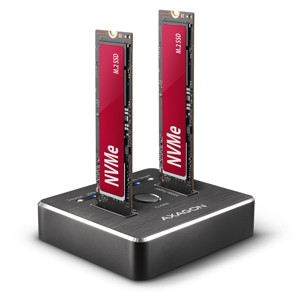 Axagon ADSA-M2C SuperSpeed USB-C 10Gbps dual M.2 NVMe dock – image 1