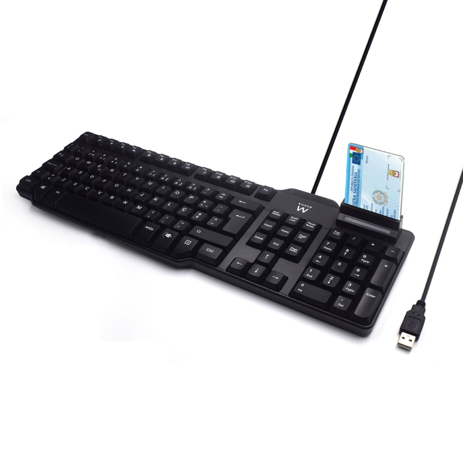 Ewent EW3253 keyboard Office USB QWERTY Portuguese Black – image 2