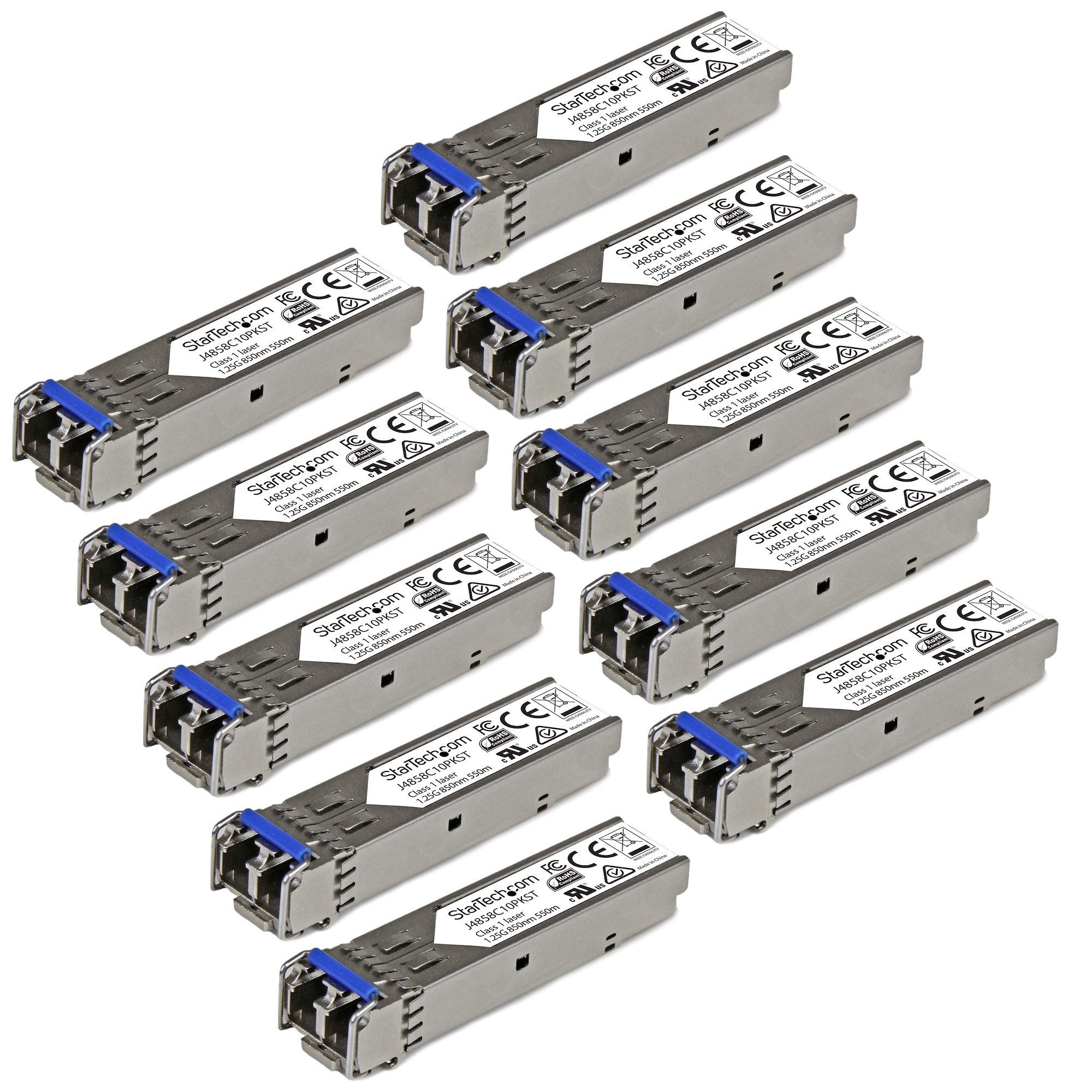 StarTech.com 10 pack HPE J4859C Compatible SFP Module - 1000BASE-LX - 1GbE Single Mode /Multi Mode Fiber Optic Transceiver - 1GE Gigabit Ethernet SFP - LC 10km – image 4