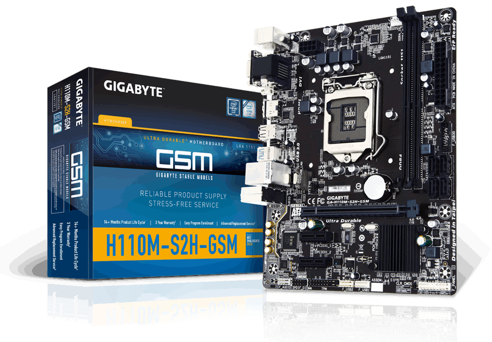 GIGABYTE GA-H110M-S2H-GSM motherboard Intel® H110 LGA 1151 (Socket H4) micro ATX