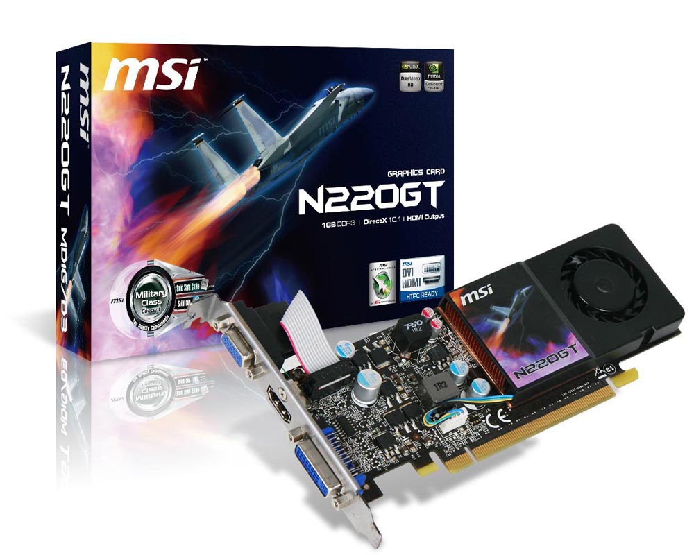 MSI N220GT-MD1GL/D3 graphics card GeForce GT 220