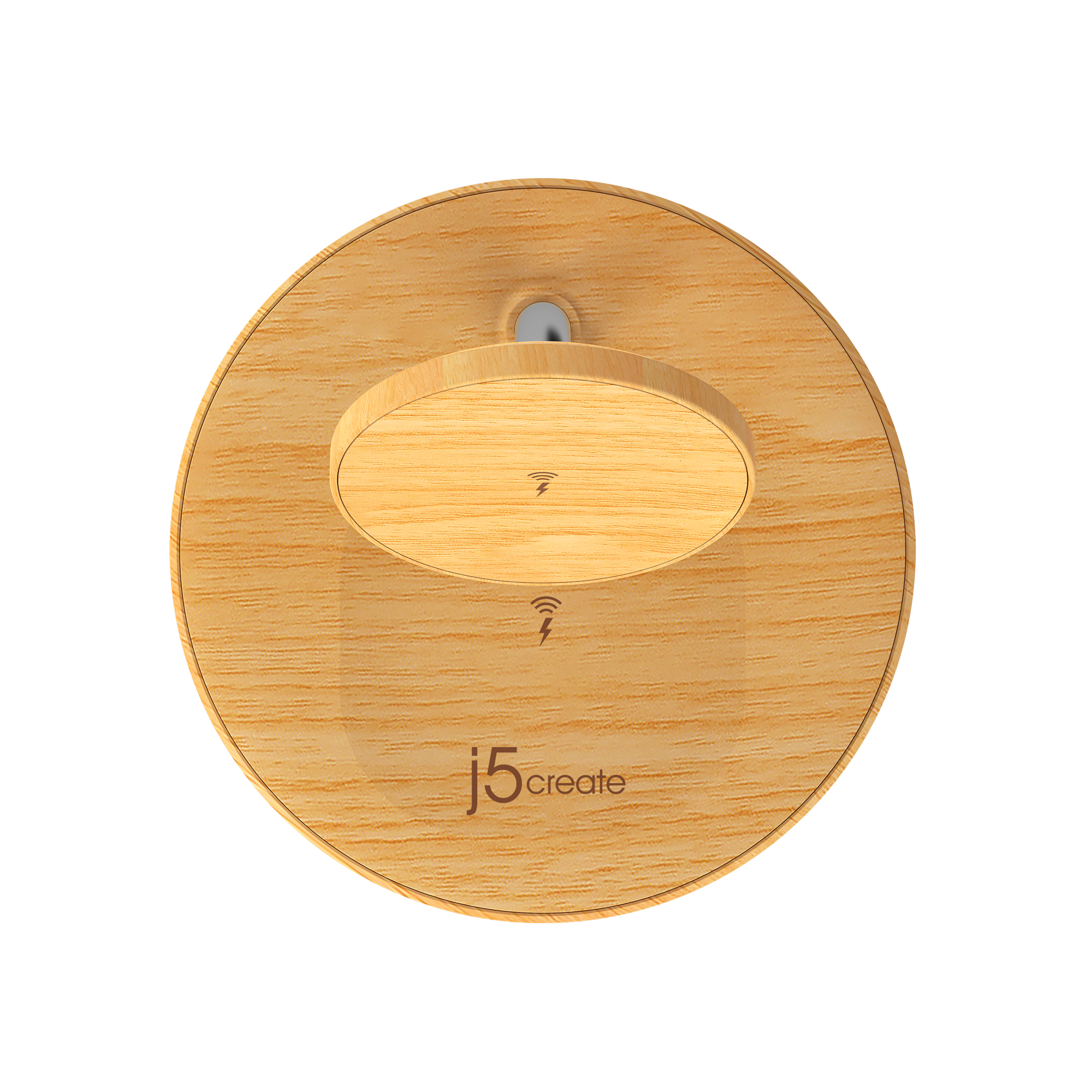 j5create JUPW2106NP-N Wood Grain 2-in-1 Magnetic Wireless Charging Stand – image 3