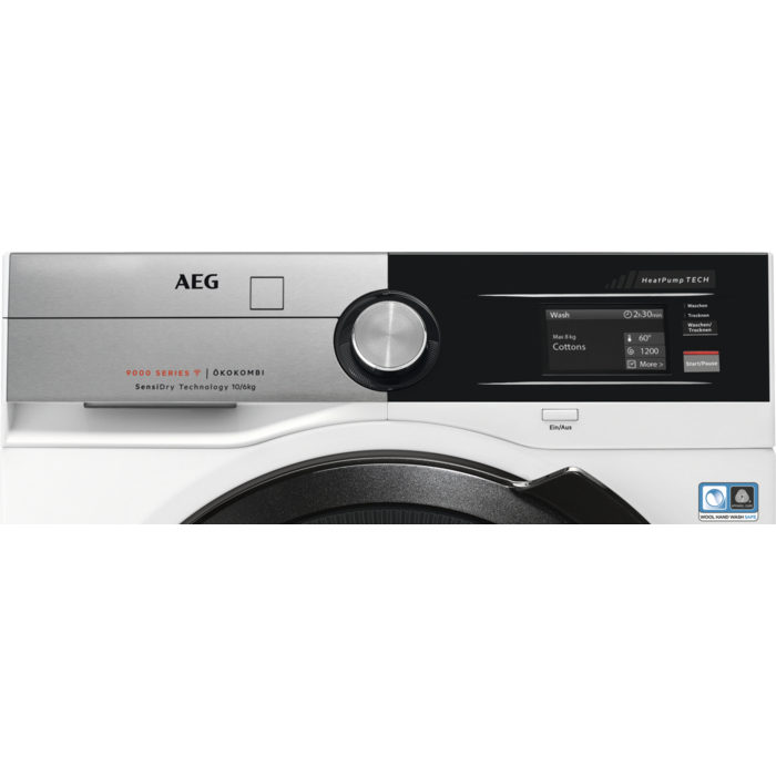 AEG L9WE96605 washer dryer Freestanding Front-load Black, White – image 2