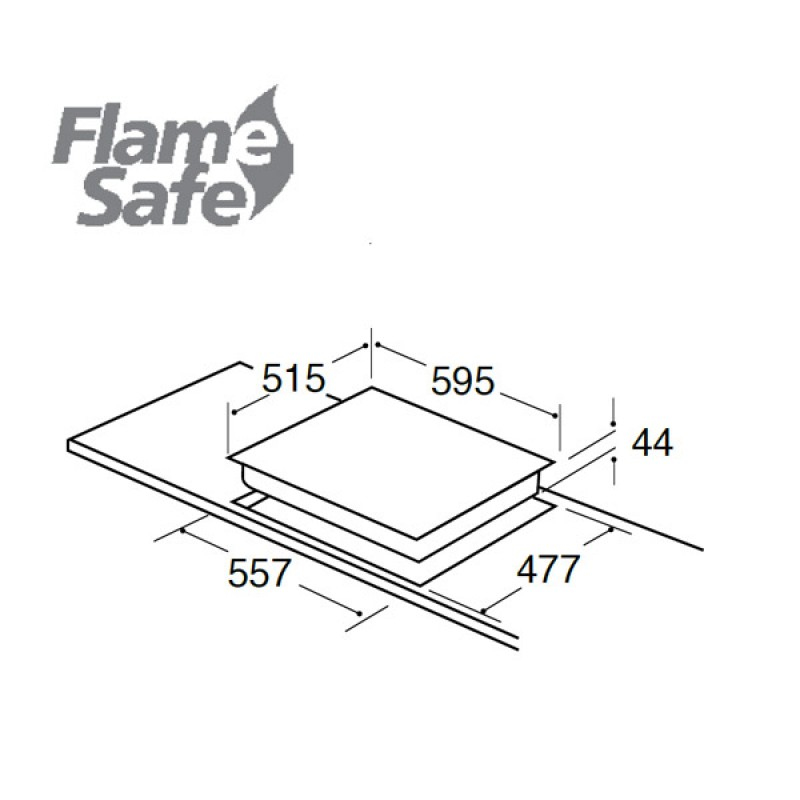 CDA HVG620BL hob Black Built-in Gas 4 zone(s) – image 2