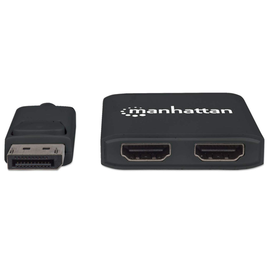 Manhattan DisplayPort 1.2 to 2-Port HDMI Splitter Hub with MST, 4K@30Hz, USB-A Powered, Video Wall Function, HDCP 2.2, Black, MST = Multi-Stream Transport, 3 Ye – image 3