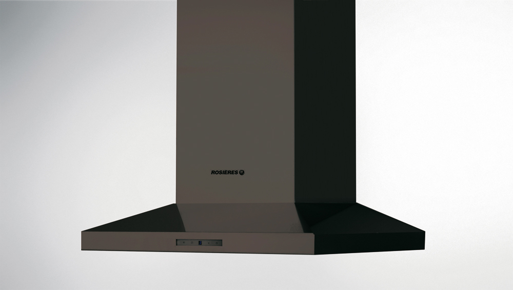 Rosieres RHP67000LPN cooker hood Wall-mounted Black 608 m³/h