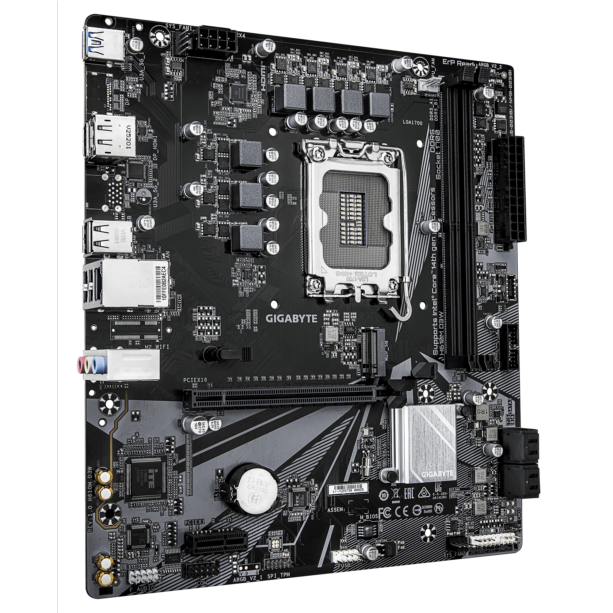 Gigabyte H610M D3W               (H610,S1700,mATX,DDR5 Mainboards INTEL