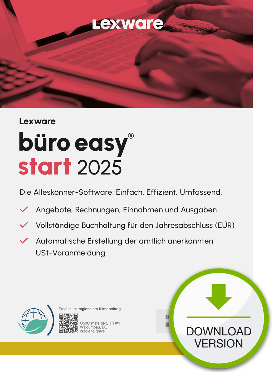 Lexware bro easy start 2025 Download Jahresversion (365-Tage) Contabilità 1 anno/i