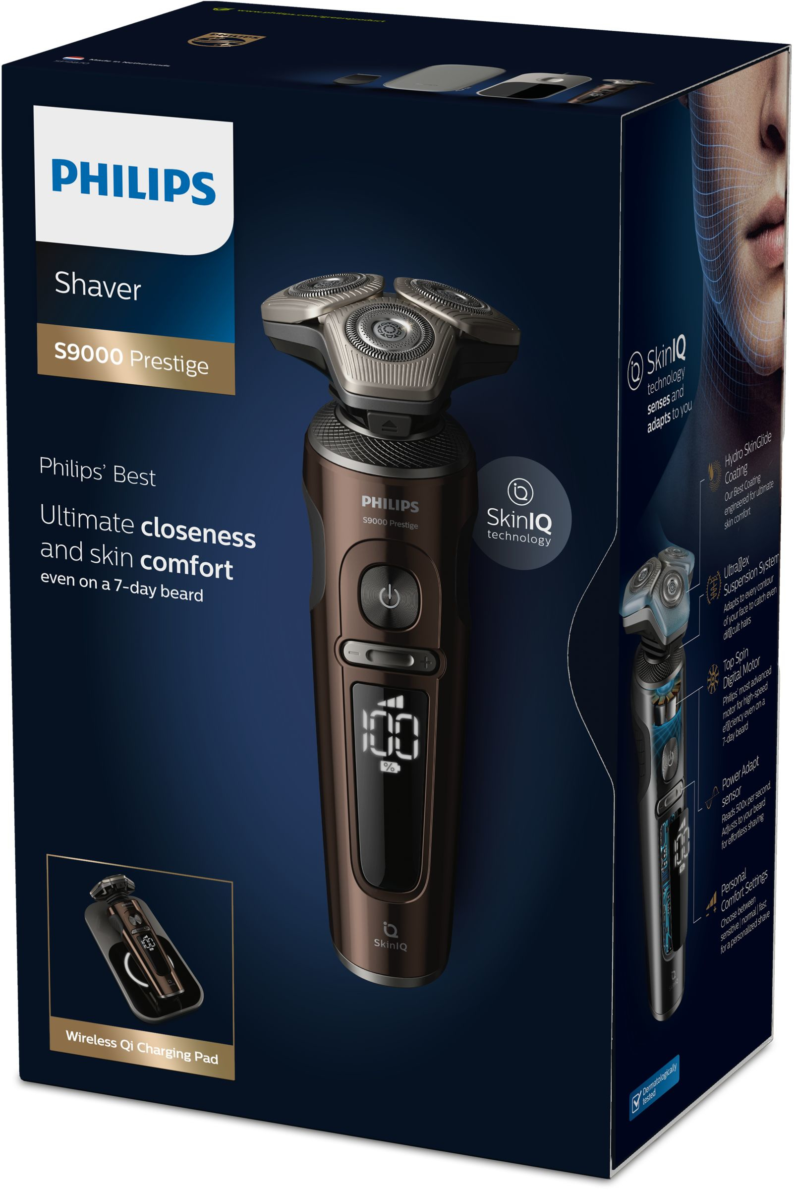 Philips SP9870/13 men's shaver Rotation shaver Trimmer Black, Brown – image 2