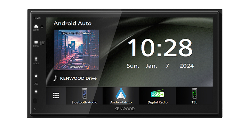 Kenwood DMX6523DABS Ricevitore multimediale per auto Nero Wi-Fi Bluetooth