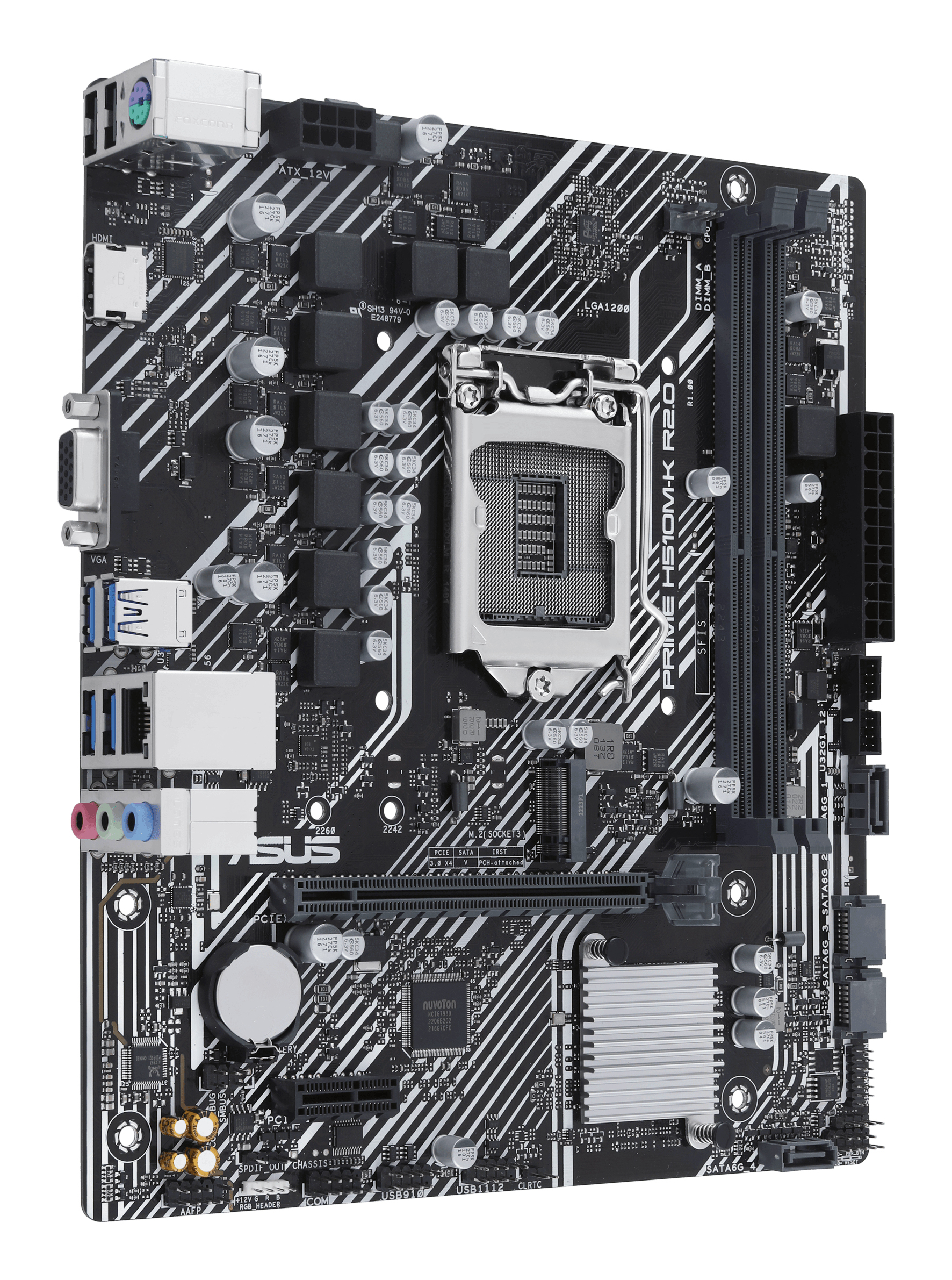 Tarjeta Madre ASUS PRIME H510M-K R2.0 - Socket 1200 - 2x DDR4 - 2133/2933/3200(OC)MHz - HDMI - VGA - USB 2.0/3.2 - Micro ATX - PRIME H510M-K R2.0 Tarjeta Madre ASUS PRIME H510M-K R2.0 - Socket 1200 - 2x DDR4 - 2133/2933/3200(OC)MHz - HDMI - VGA - USB 2.0/3.2 - Micro ATX - PRIME H510M-K R2.0