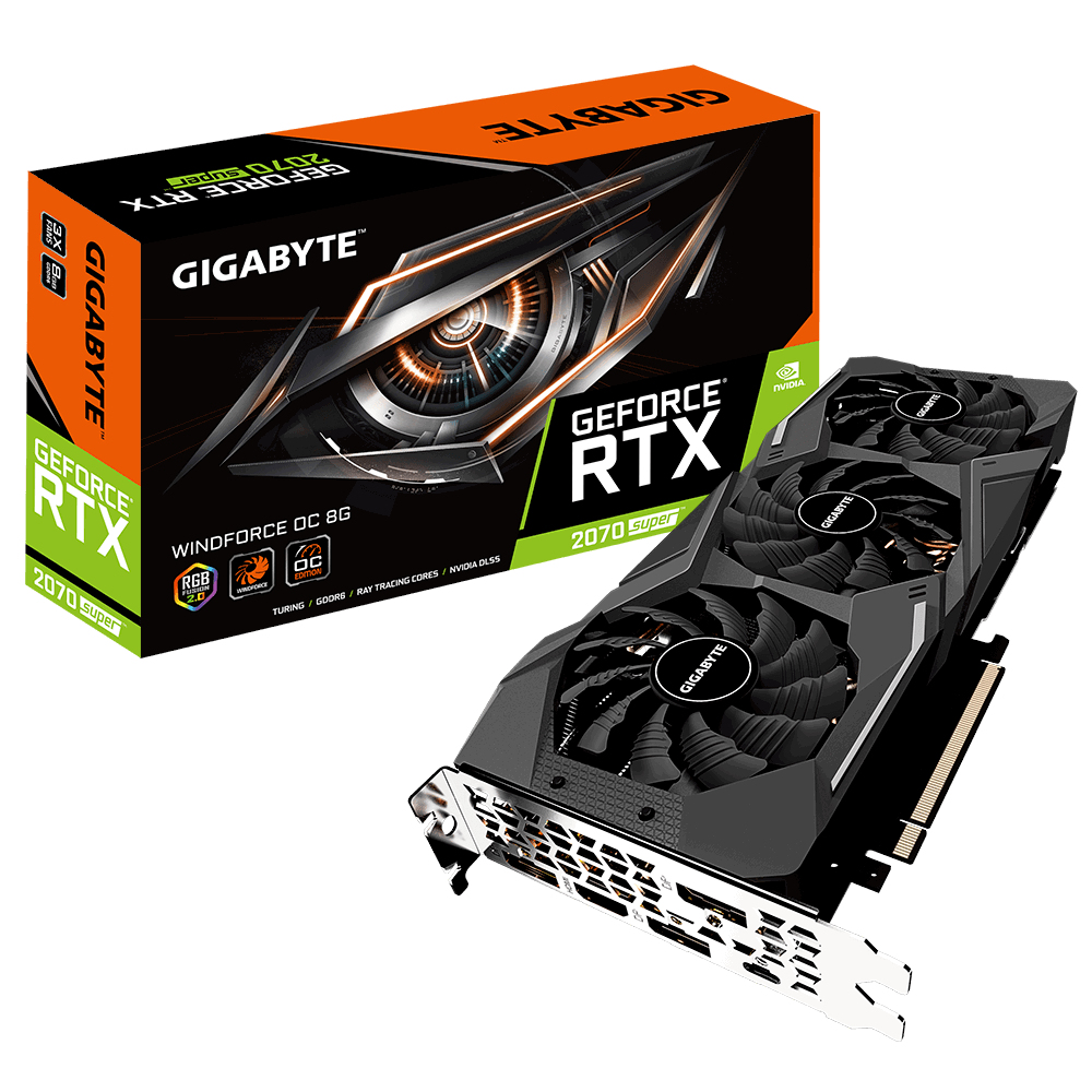 GIGABYTE GV-N207SWF3OC-8GC graphics card NVIDIA GeForce RTX 2070 SUPER