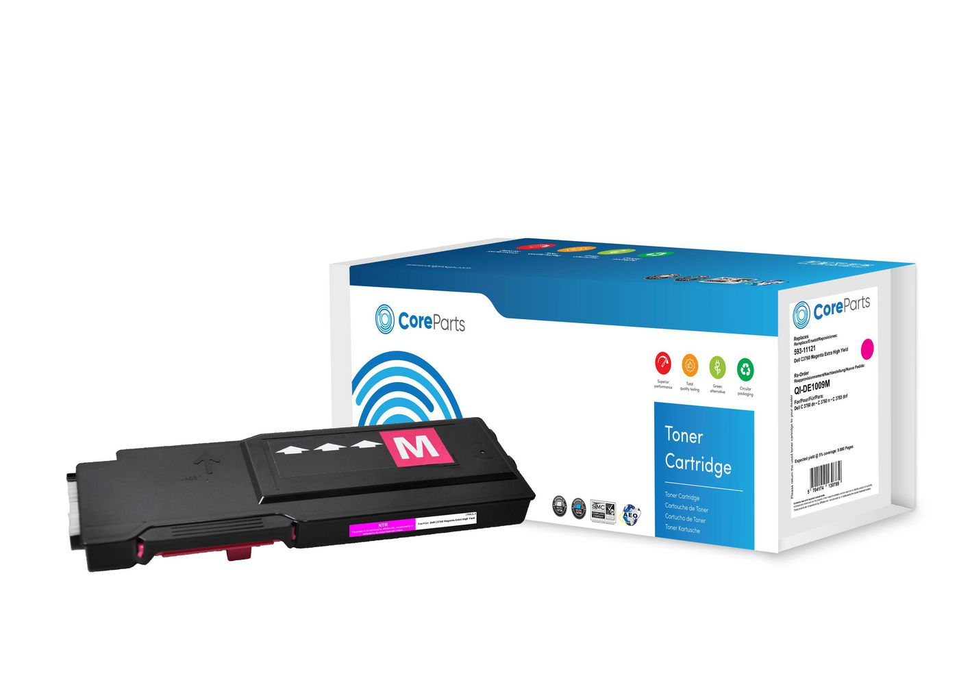 CoreParts QI-DE1009M toner cartridge 1 pc(s) Compatible Magenta