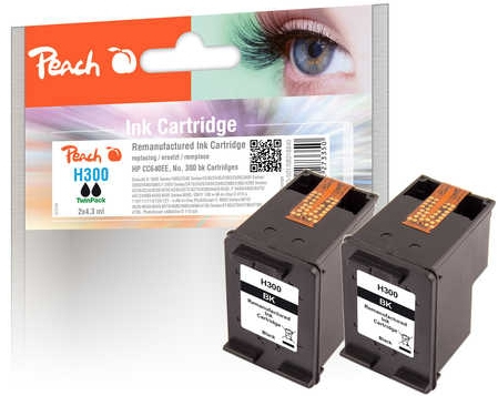 Peach 318840 ink cartridge 2 pc(s) Compatible Black