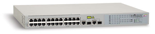Allied Telesis 24 x 10/100TX, 12 POE Capable + 2 1000T/SFP Web Smart Switch