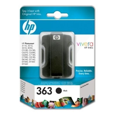 HP 363 Black Ink Cartridge with Vivera Ink