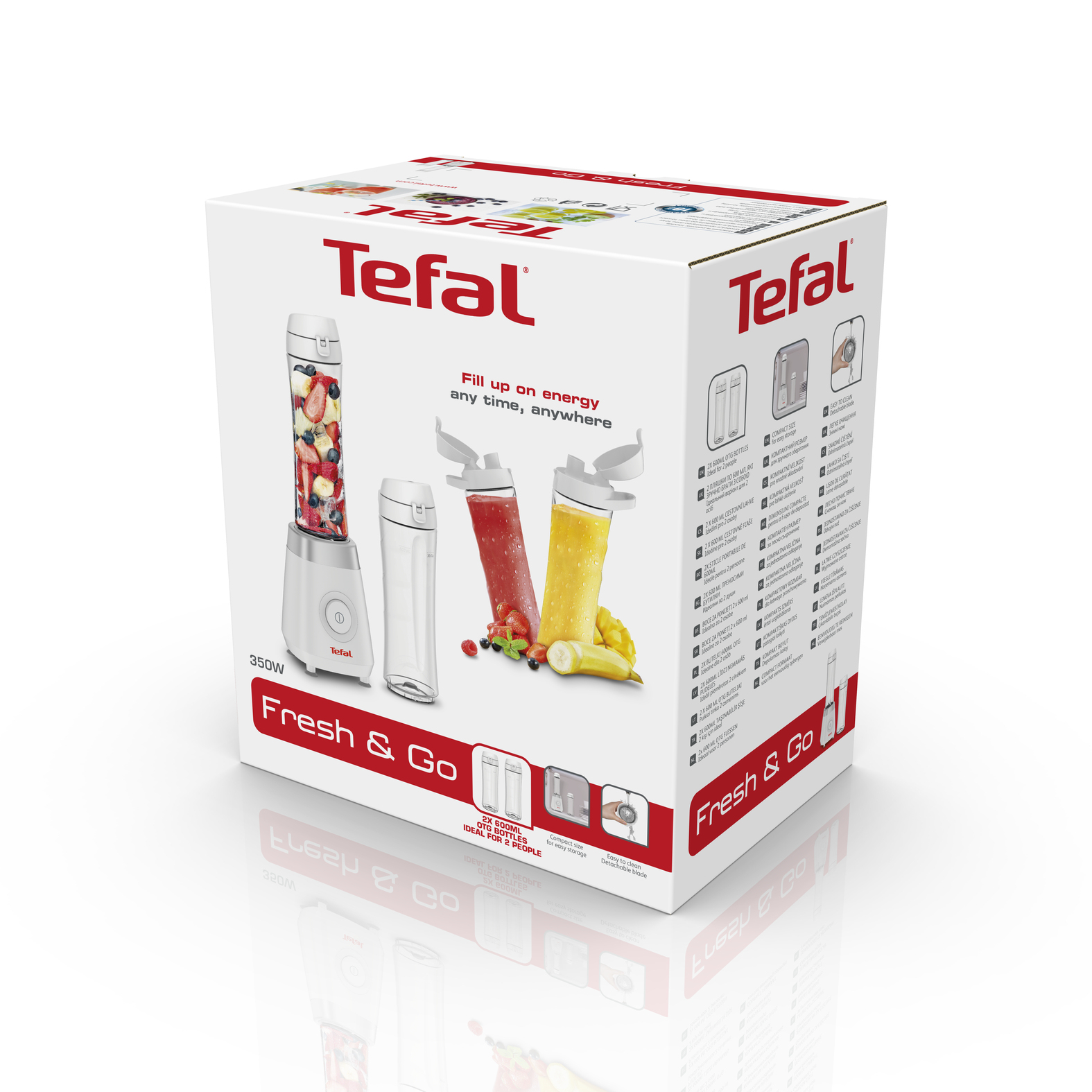 Tefal BL1KJ1 0.6 L Tabletop blender 300 W Silver, White – image 6