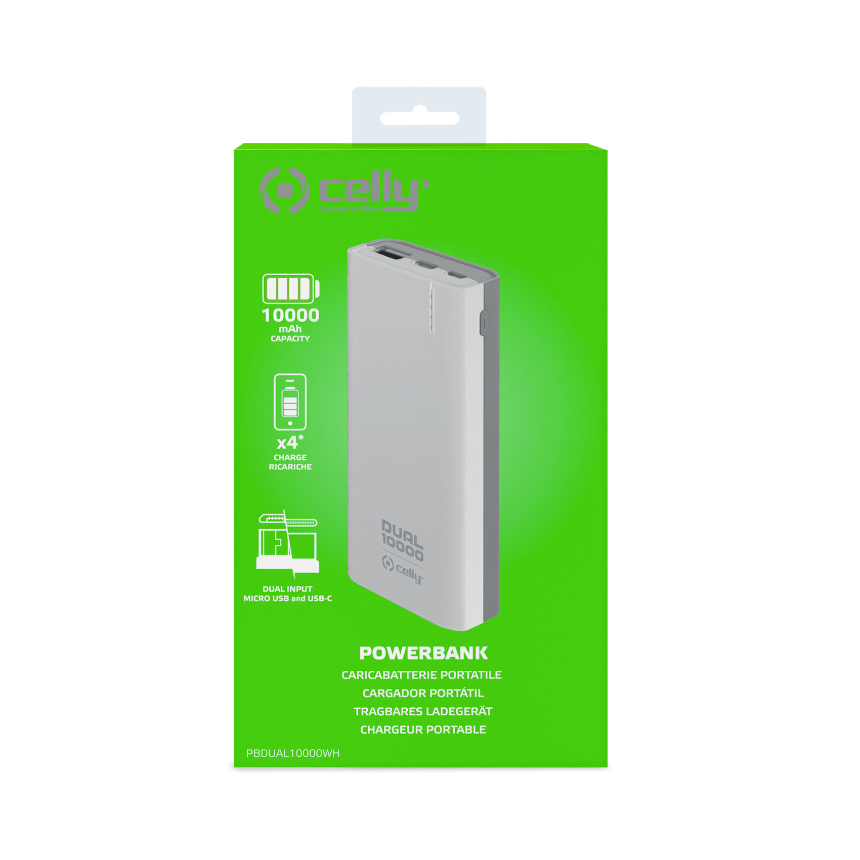 Celly PBDUAL10000WH power bank Lithium Polymer (LiPo) – image 2