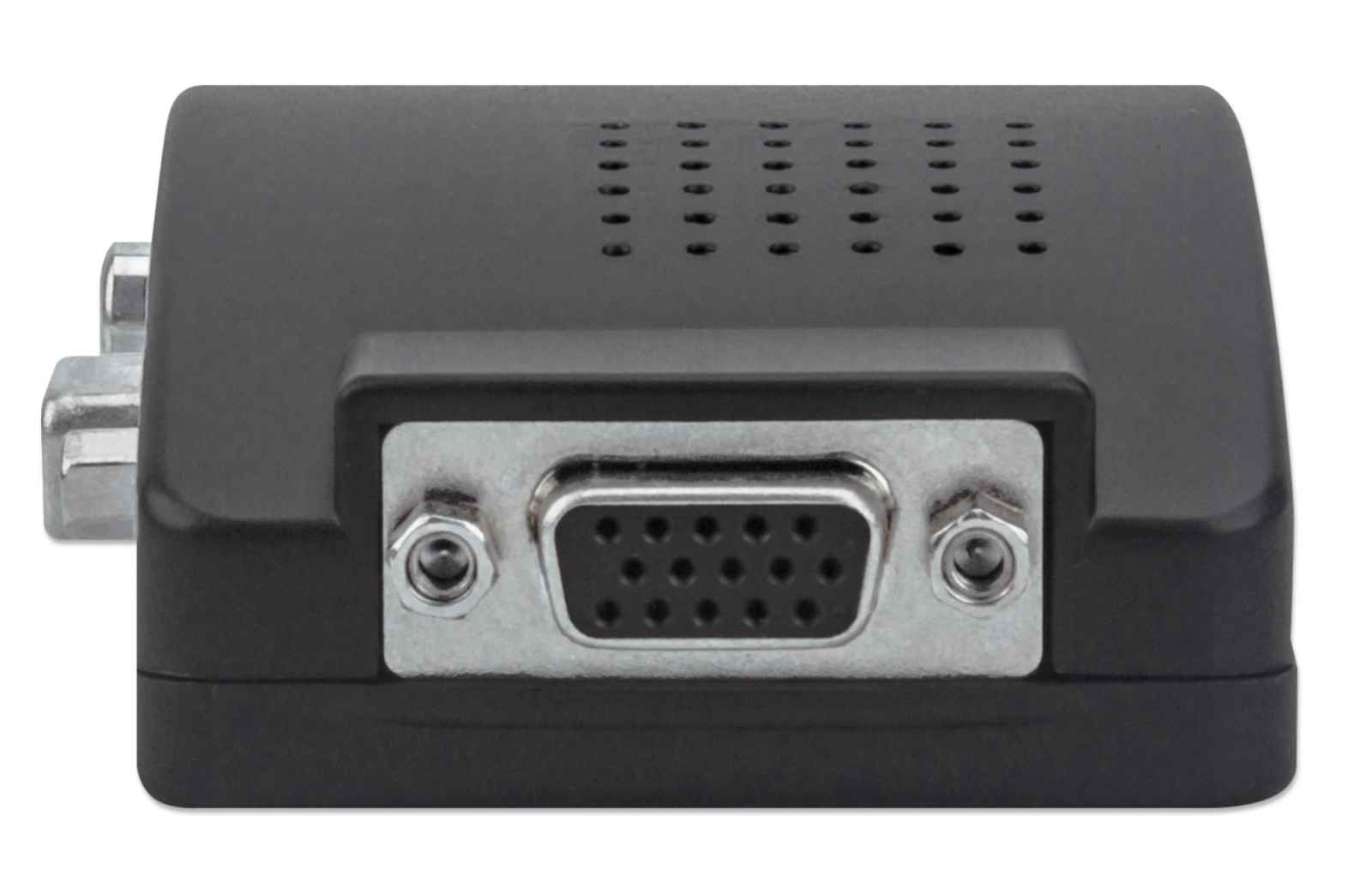 Manhattan MH PC TV Converter, HD15-female/RCA-female and S-Video-female and HD15-female, Silver, Retail Box – image 6