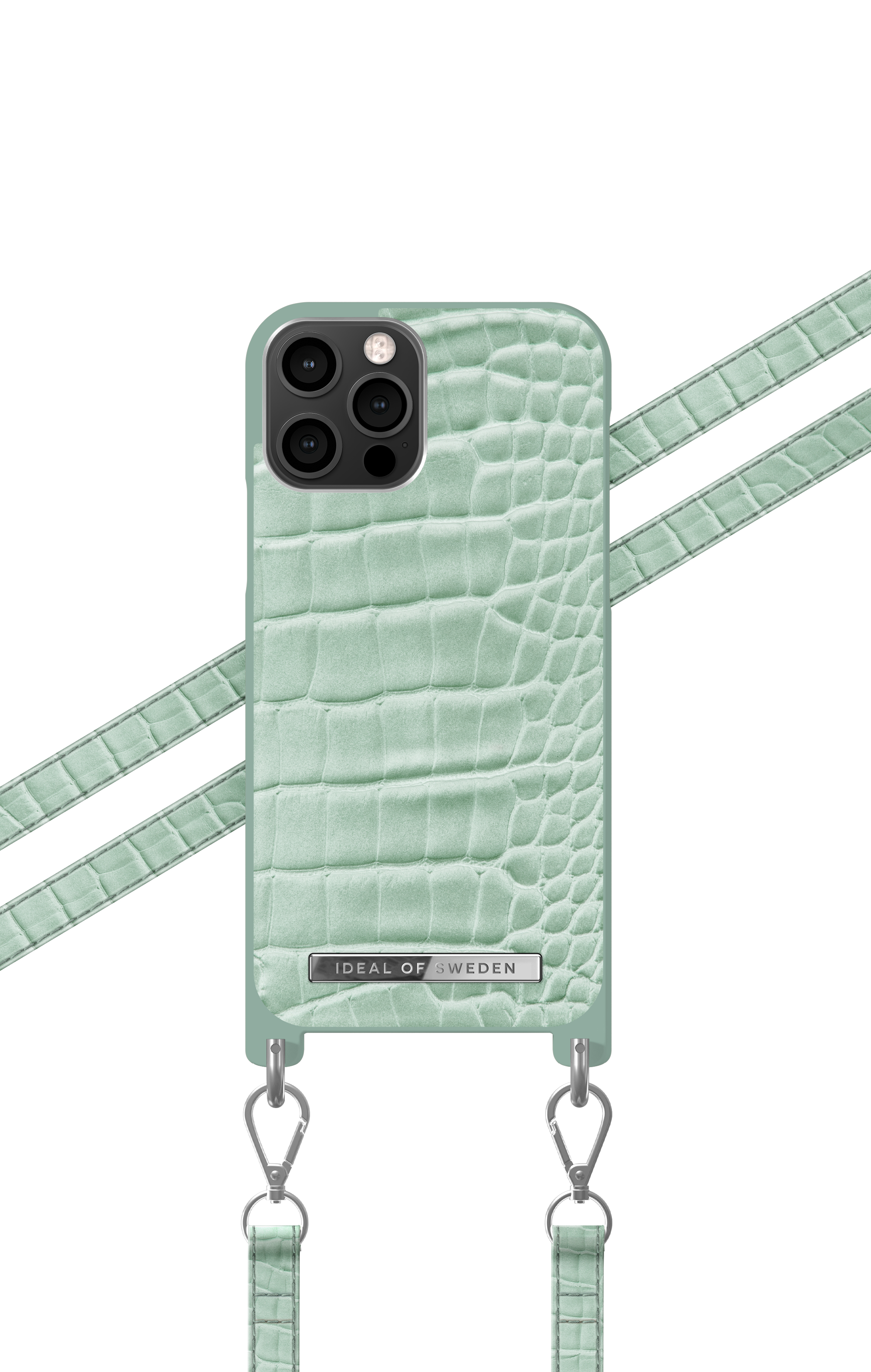 iDeal of Sweden Atelier Necklace Case iPhone 12/12P Mint Croco – image 5