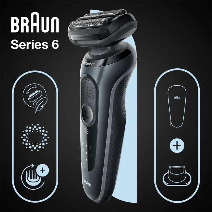 Braun Series 6 61-N1200s Foil shaver Trimmer Black – image 4