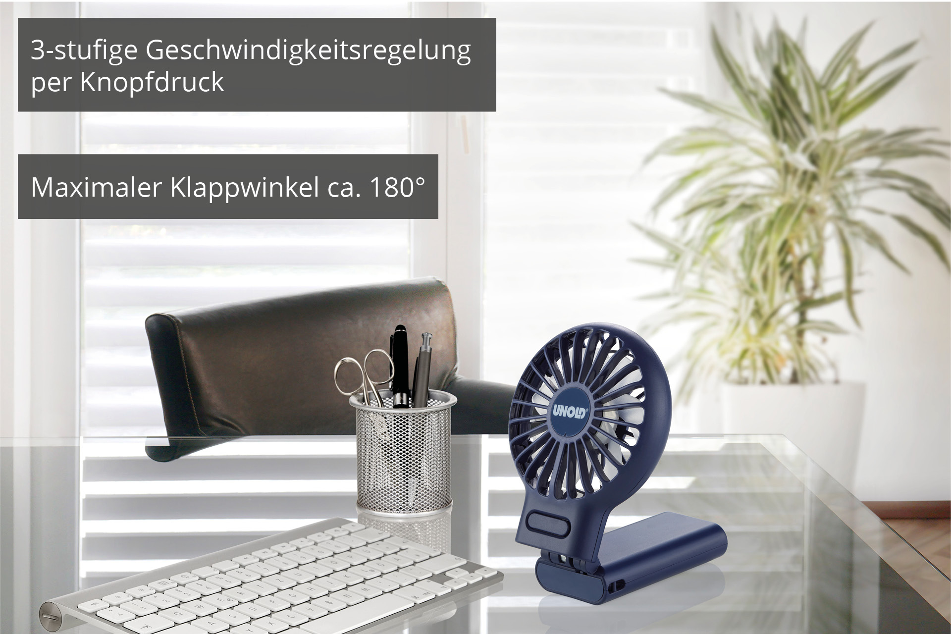 Unold Handventilator Breezy Fold Blue – image 2