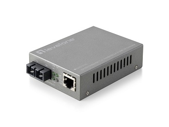LevelOne 10/100/1000BASE-T to 1000BASE-LX10 SMF SC Smart Converter, 10km – image 1