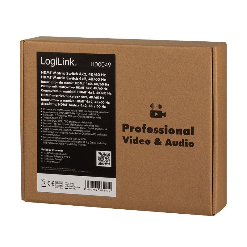 LogiLink HD0049 matrix switcher AV matrix switcher – image 9