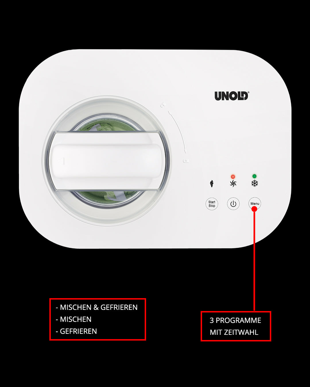 صورة صانعة آيس كريم Unold Snow 1 لتر بضاغط