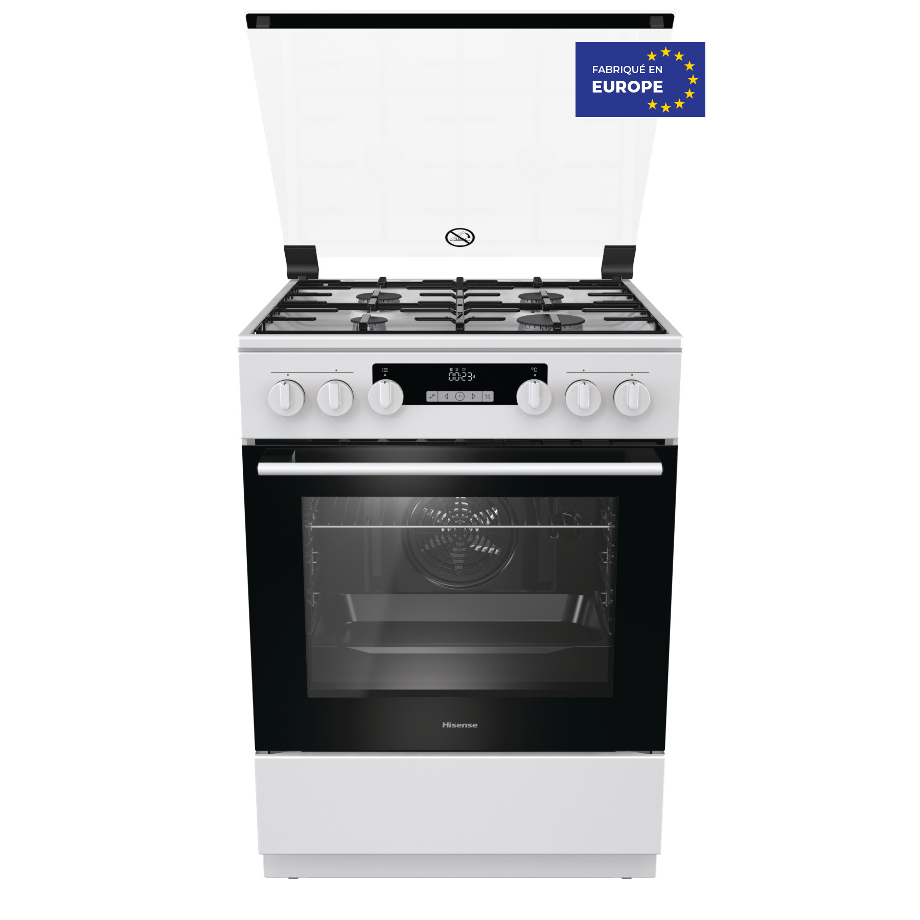Hisense HC6521BW cooker Freestanding cooker Electric Gas White – image 6