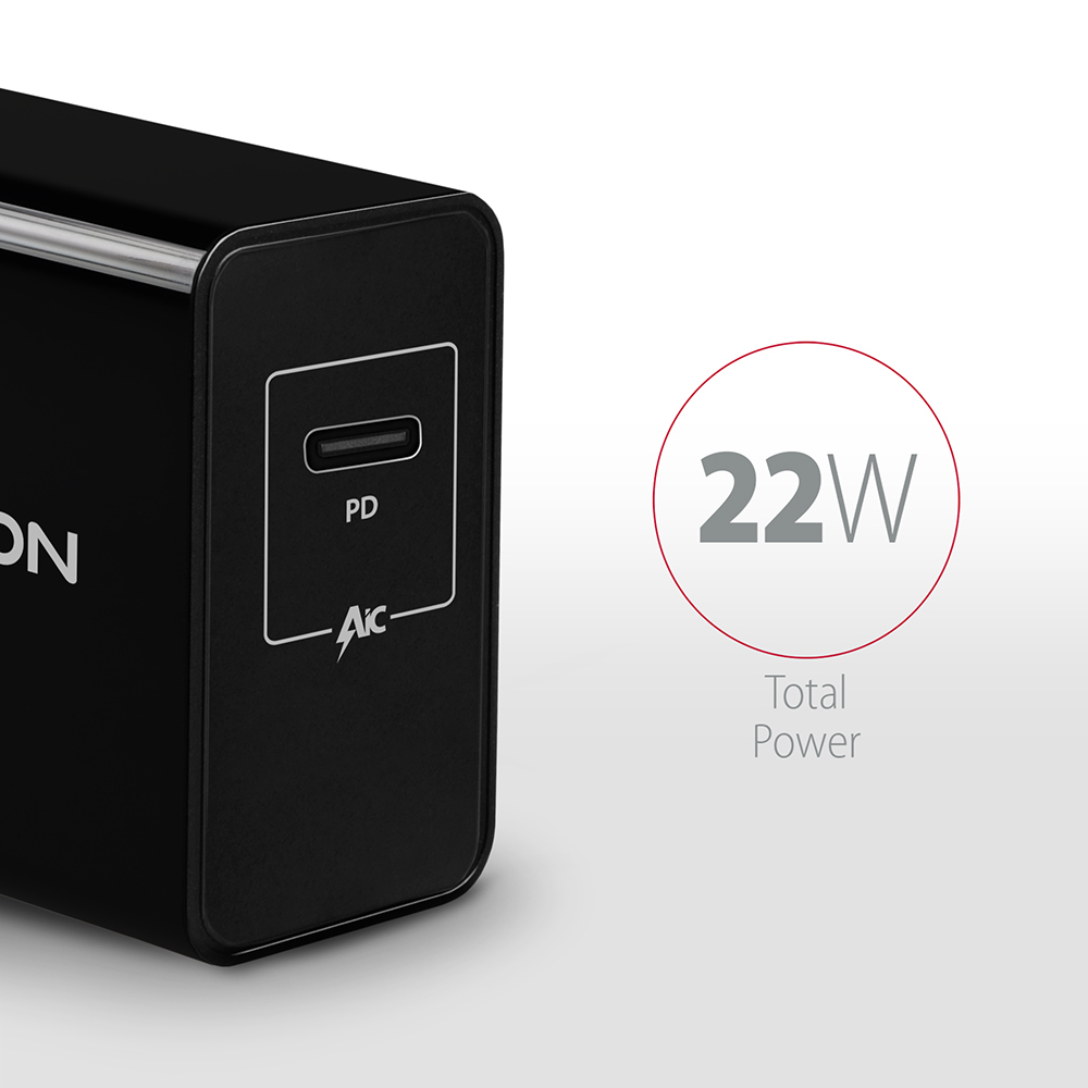 Axagon ACU-PD22 mobile device charger Smartphone Black AC Fast charging Indoor – image 2