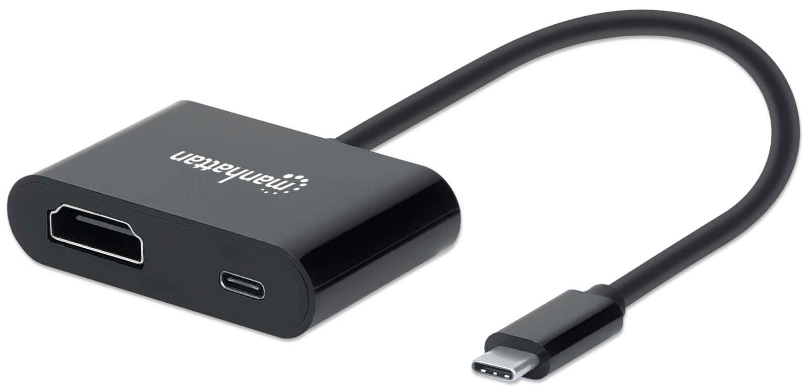 Manhattan USB-C to HDMI and USB-C (inc Power Delivery), 4K@60Hz