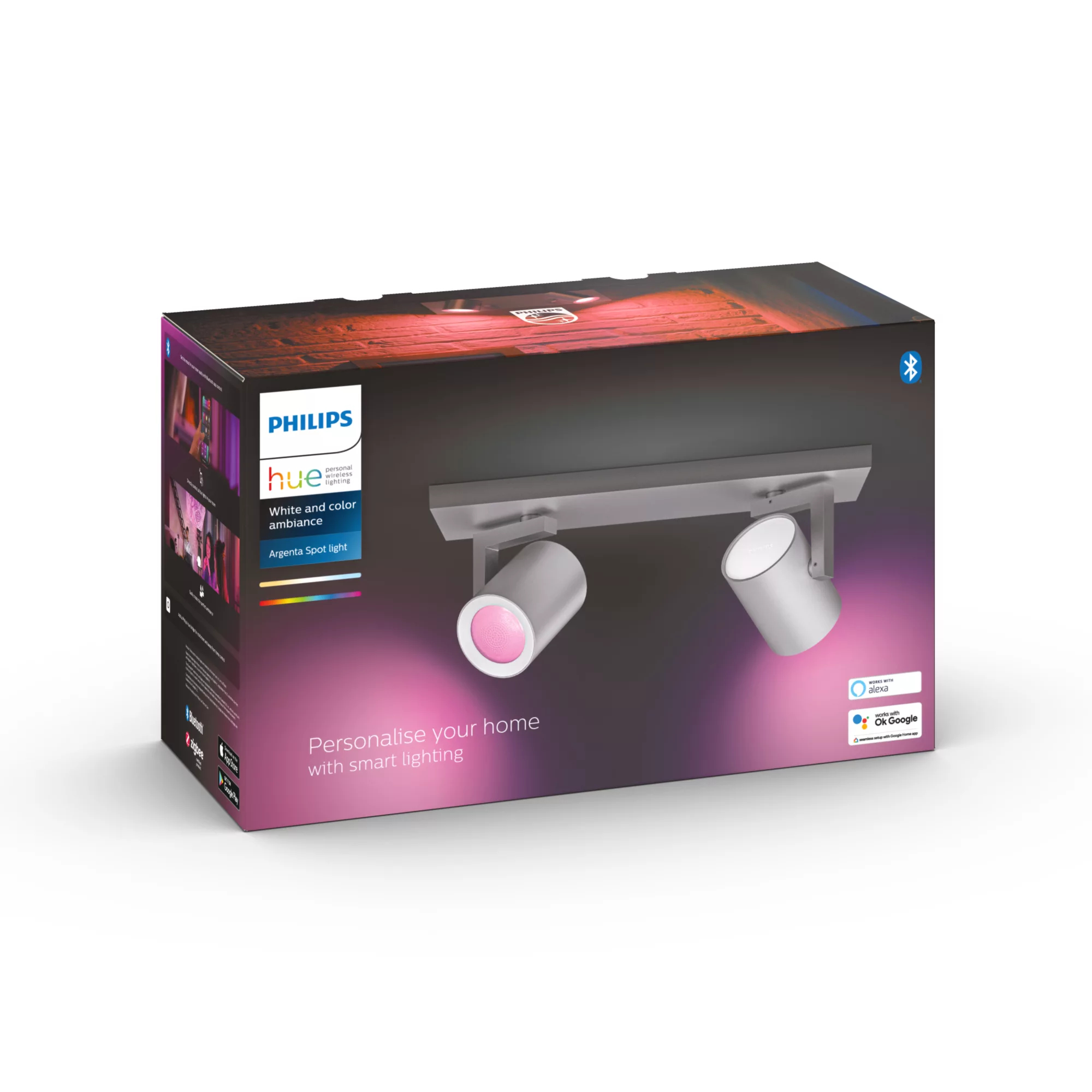 Philips by Signify Philips Hue White and colour ambience Argenta double spotlight – image 5