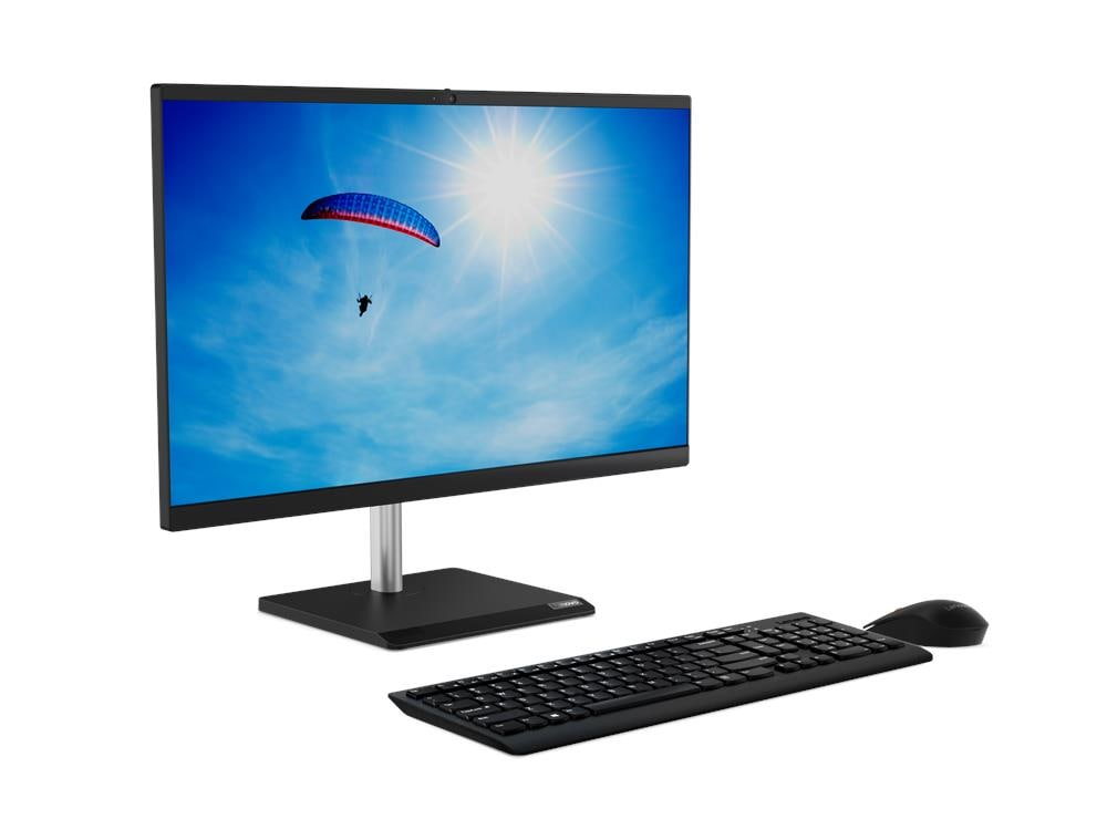 Lenovo V50a-24IMB AIO Intel® Core™ i5 i5-10400T 60.5 cm (23.8″) 1920 x 1080 pixels All-in-One PC 8 GB DDR4-SDRAM 256 GB SSD Wi-Fi 5 (802.11ac) Black image 1