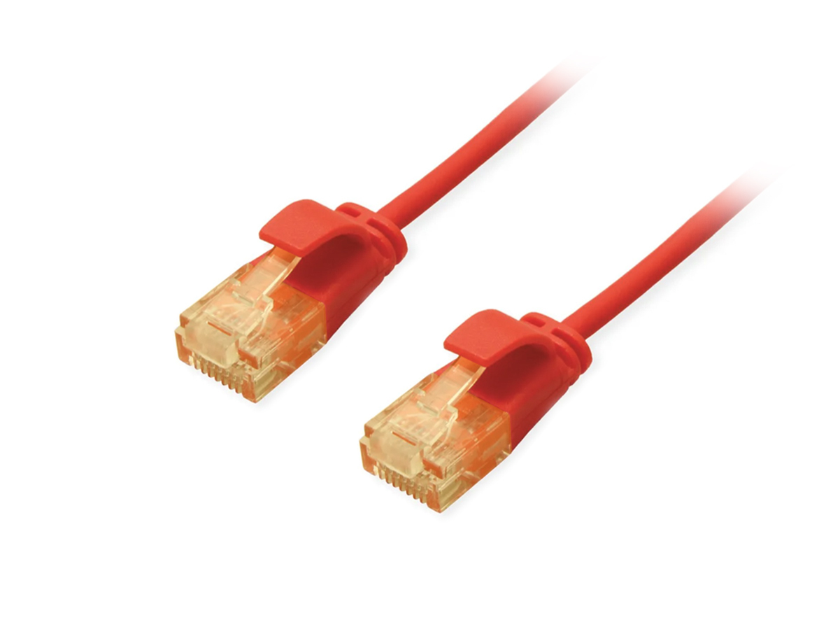 Cat.6A U/UTP Slim-Patchkabel, 3,0m, Rot