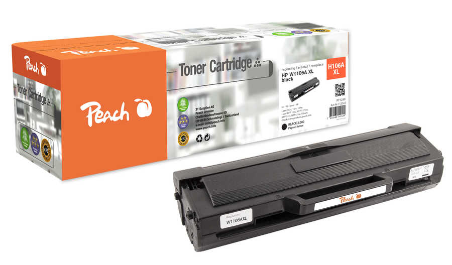 Peach 112522 toner cartridge 1 pc(s) Compatible Black
