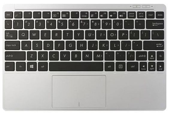 ASUS 90XB00HP-BKB0L0 mobile device keyboard Bluetooth Silver