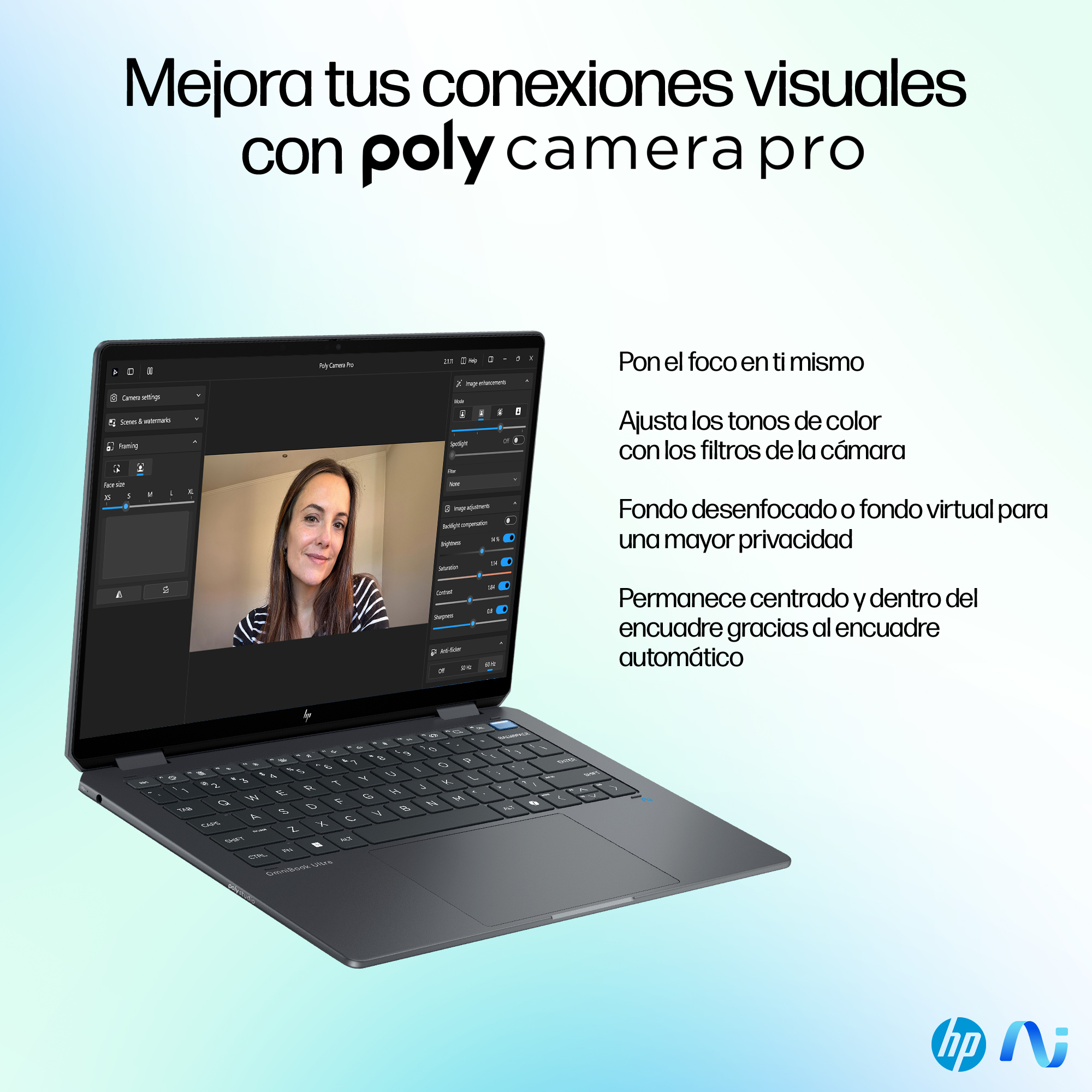 Portátil - HP OmniBook Ultra Flip 14-fh0003ns Copilot+ PC OLED, 14" 2.8K, Intel® Evo™ Ed. Core™ 7 258V 47 TOPS, 32GB RAM, 1TB SSD, Arc™, W11H - imagen 15