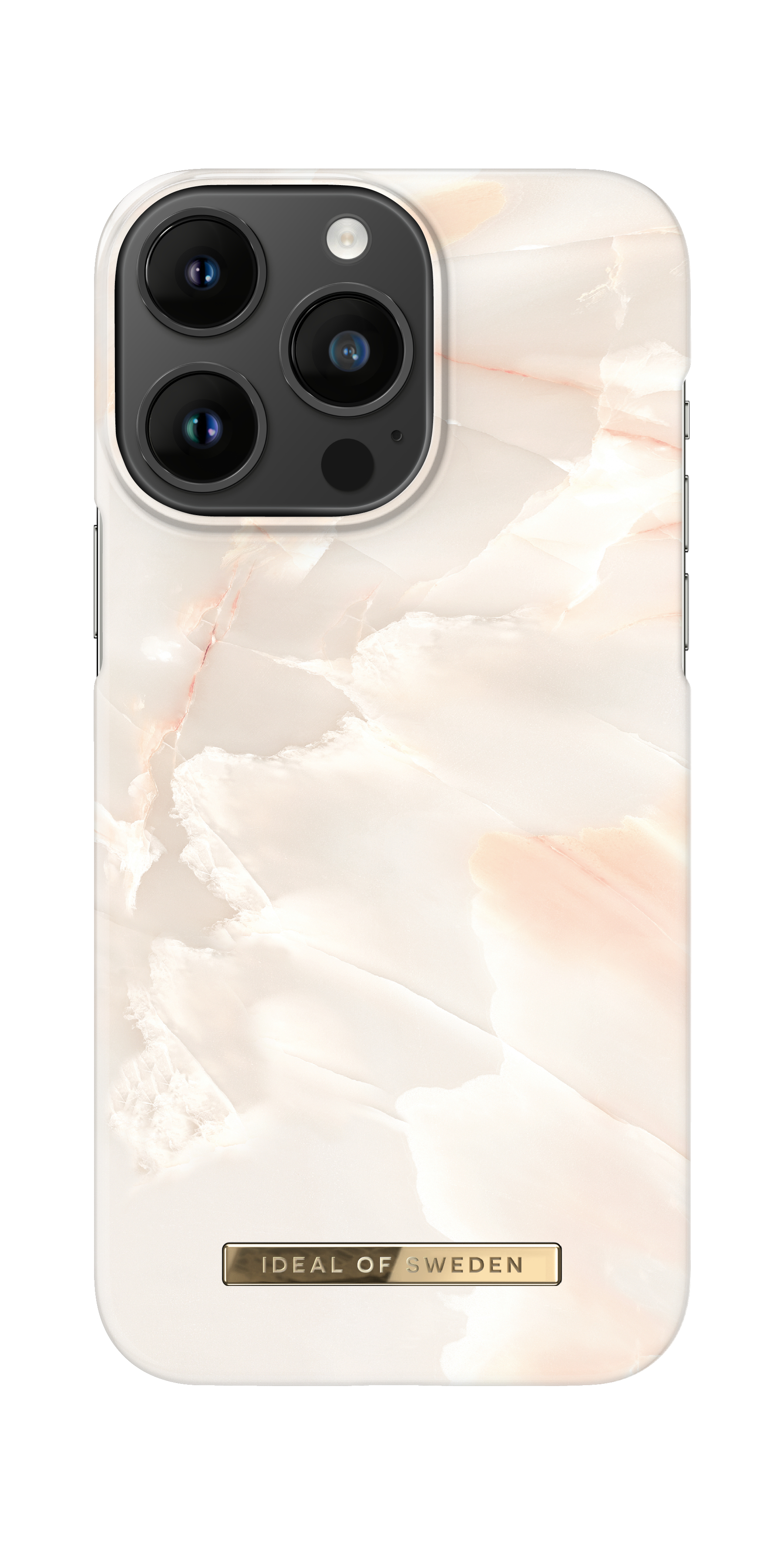 iDeal of Sweden Printed Case iPhone 14 Pro Max Rose Pearl Marble
