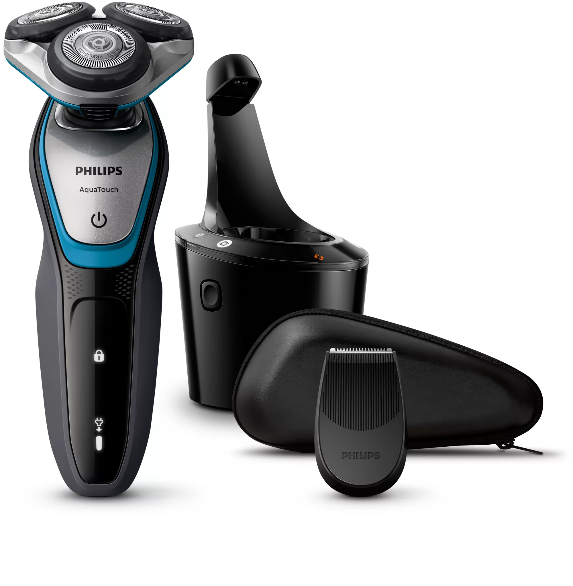 Philips SHAVER Series 5000 S5400/26 men's shaver Rotation shaver Trimmer Blue, Grey – image 1