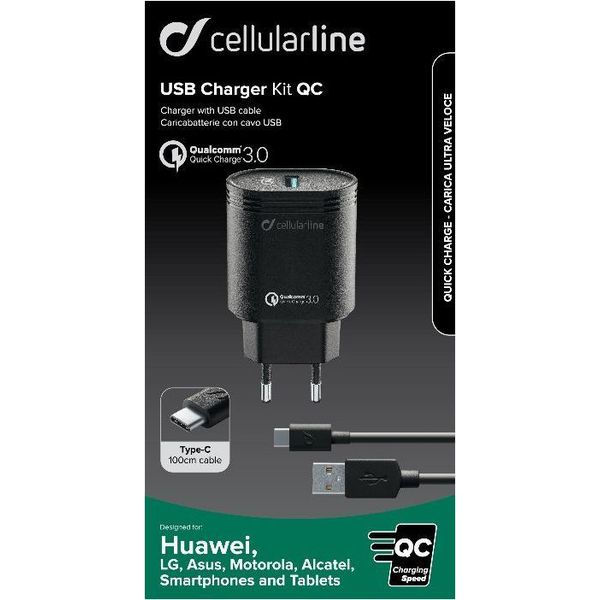 Cellularline 39236 mobile device charger Mobile phone, Smartphone, Tablet Black AC Indoor – image 2