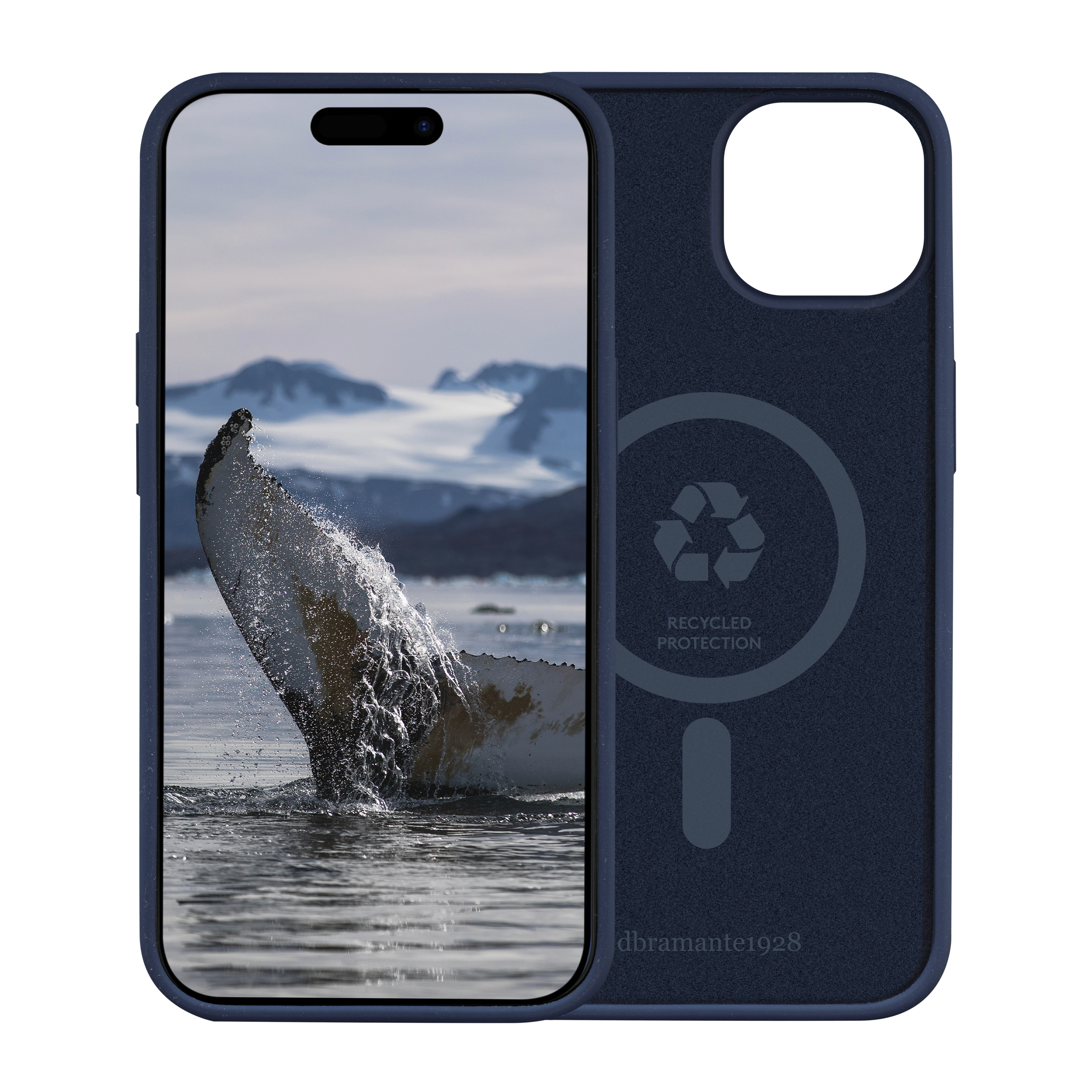dbramante1928 Monaco - Back cover for mobile phone - MagSafe compatibility - plastic, silicone - pacific blue - for Apple iPhone 15 Plus