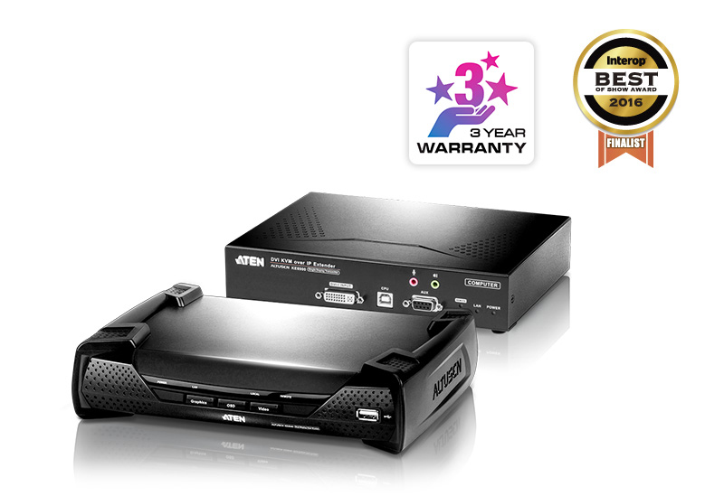 ATEN KE6900 AV transmitter & receiver Black