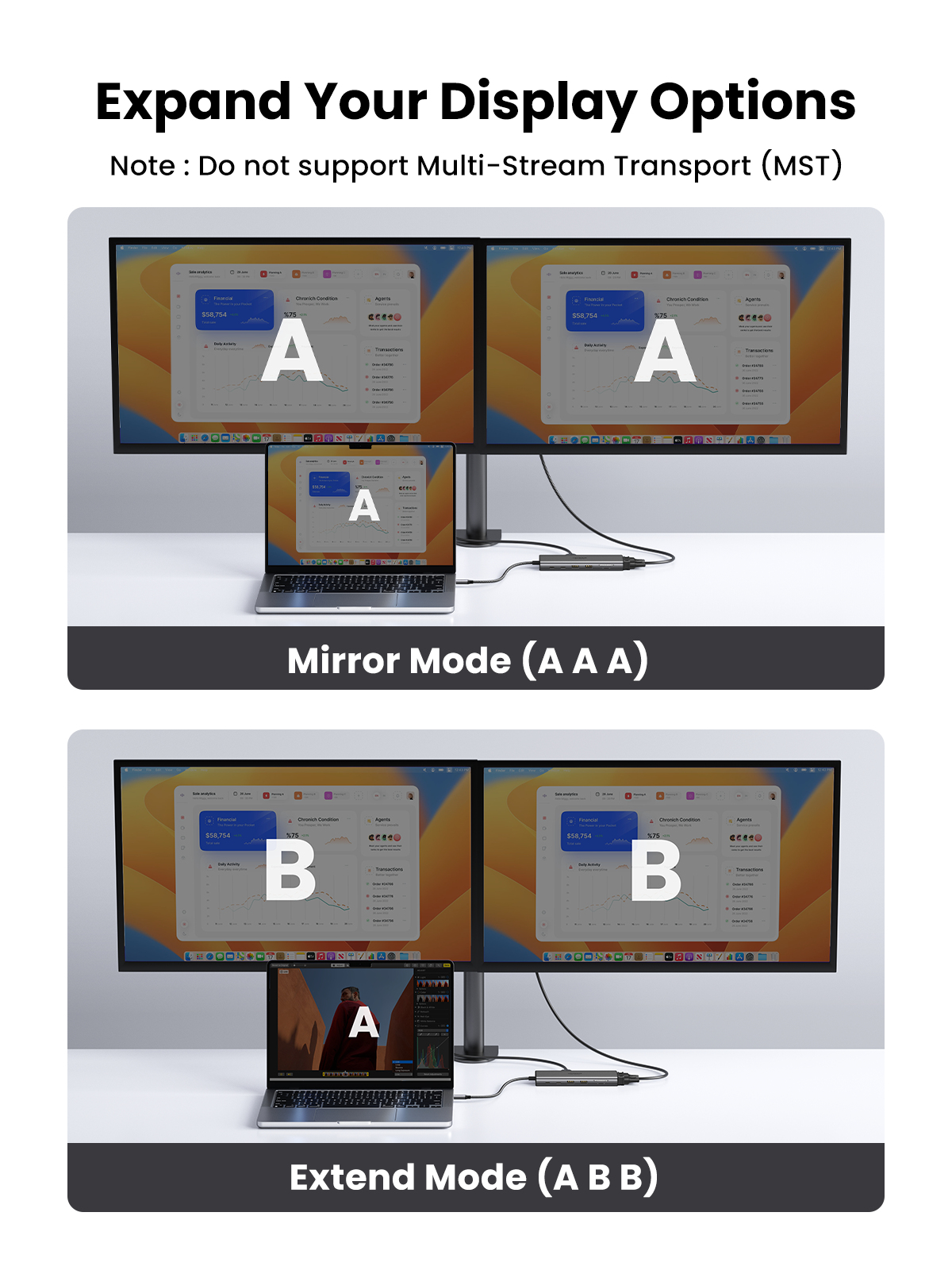 Ugreen 11-in-1 USB-C Hub to 3x USB-C/2x USB-A/HDMI/VGA/RJ45/SD/TF/3.5mm - Gray – image 5