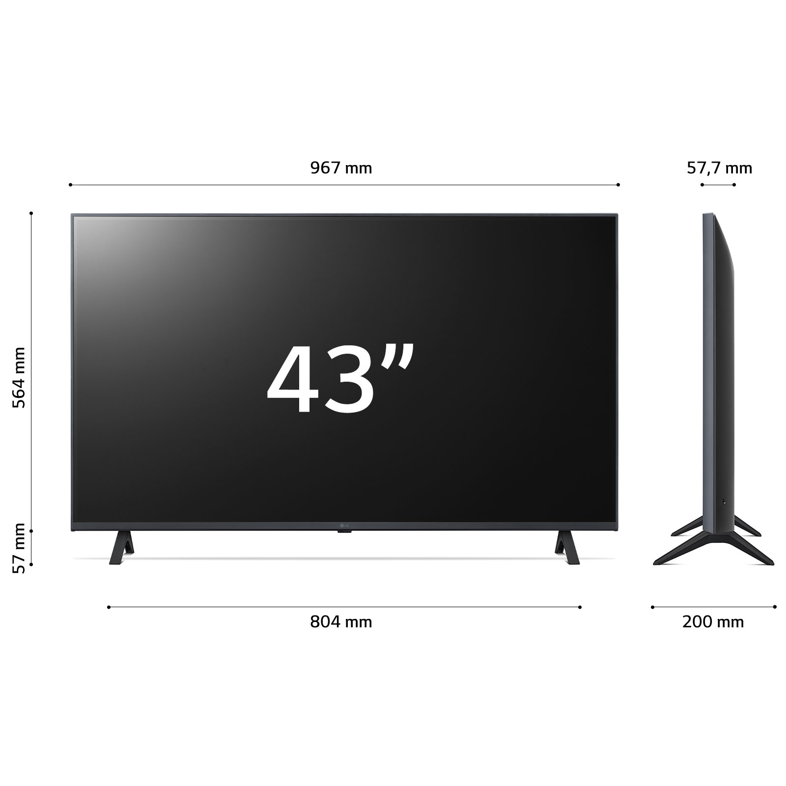LG Smart TV 43UR78006LK 43 4K Ultra HD HDR WebOS Nero — photo 3